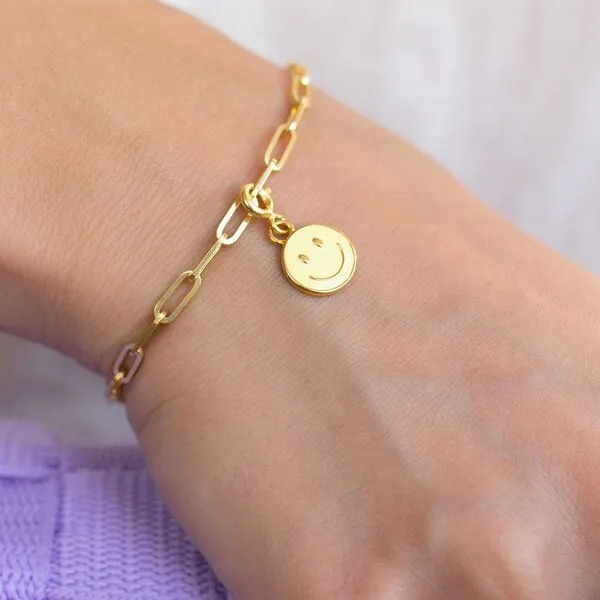 Paeoni Colors Paeoni Colors Smiley-Anhänger aus 18k Gold Vermeil, 925 Sterling Silber – Produktbild 2 von 4