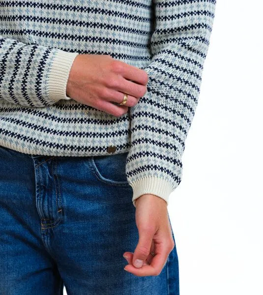 Gary Mash GARY MASH Pullover Lamona aus feinem Jacquardstrick, Muster ivory (mehrfarbig), – Produktbild 2 von 4