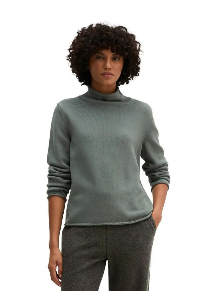 Marc O'Polo Marc O'Polo Rollkragenpullover slim regular aus Organic Cotton, Grün, – Produktbild 1 von 5