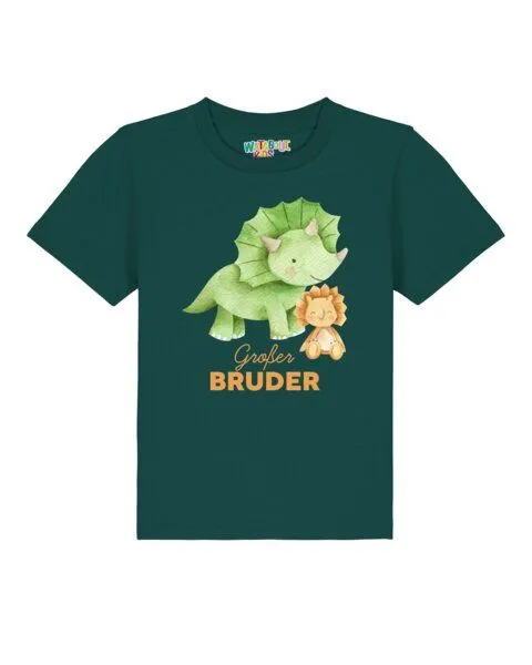 watabout.kids watabout.kids T-Shirt Kinder Dinosaurier 07 Großer Bruder, Glazed green, – Produktbild 1 von 2