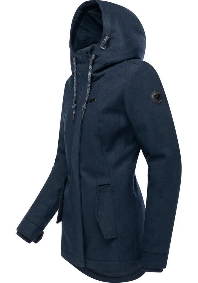 ragwear ragwear Winterjacke Monadde Felt YOUMODO Wasserfeste warme Jacke mit Kapuze, Blau, – Produktbild 3 von 4