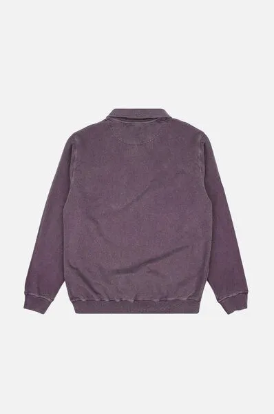 Trendsplant Trendsplant Sauce Loopback Pigment Dyed Half Zip Sweatshirt Sunset Purple, Lila, – Produktbild 5 von 5