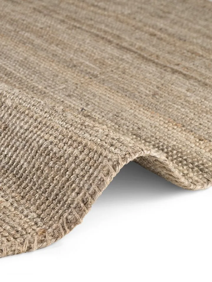 HANSE Home Teppich Jaipur Juteteppich, als Läufer und in Rund, rund, Höhe: 10 mm, 100% Naturfaser, Wohnzimmer, Esszimmer, Schlafzimmer, Braun|grau, – Produktbild 5 von 5