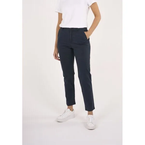 KnowledgeCotton Apparel KnowledgeCotton Apparel Chinohose - WILLOW slim chino, Blau (total eclipse), – Produktbild 1 von 2