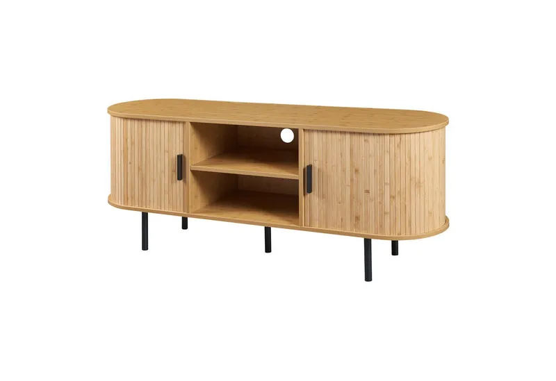 en.casa TV-Schrank »Tvedestrand« mit 2 Türen 140 x 40 x 55 cm Natur, Beige, – Produktbild 3 von 5