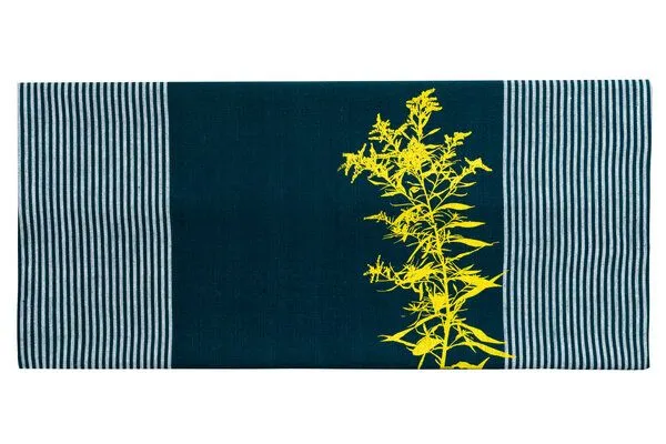 Hirschkind Hirschkind Bio & Fair-Trade-Geschirrtuch "Goldraute", Petrol, – Produktbild 3 von 3