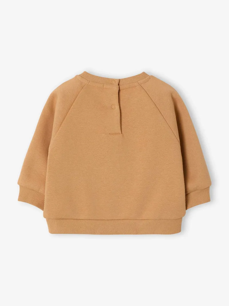 Vertbaudet Sweatshirt Baby mit Printmotiv BASIC ocker, Ocker, – Produktbild 2 von 4