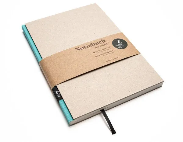 tyyp tyyp Notizbuch A5 – 100% Recyclingpapier – handmade in Germany – BerlinBook, Maldive, – Produktbild 1 von 4