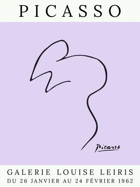 Photocircle Photocircle Poster / Leinwandbild - Picasso Maus – lila – Produktbild 1 von 4