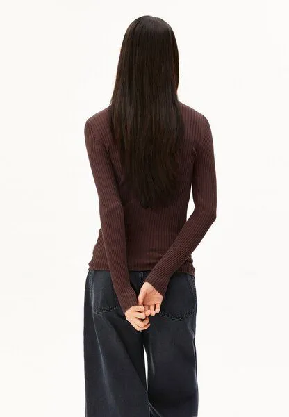 ARMEDANGELS ARMEDANGELS ALAANIA Damen Pullover Slim Fit aus Bio-Baumwolle, Claystone, – Produktbild 2 von 4