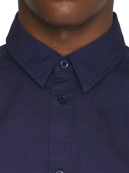 KnowledgeCotton Apparel KnowledgeCotton Apparel Hemd - ALF regular crispy cotton shirt - aus Bio-Baumwolle, Blau (total eclipse), – Produktbild 3 von 4