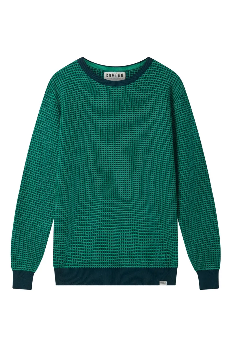 KOMODO KOMODO Herren vegan Pullover Hasan Teal, Teal, – Produktbild 1 von 1