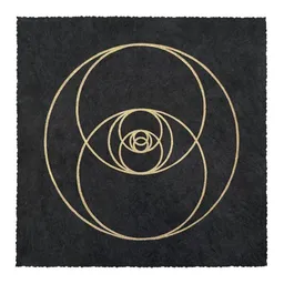 Veskor Cassiopeia Veskor Cassiopeia VESICA PISCIS Heilige Geometrie Linoldruck | 22 × 22 cm | Gold auf Schwarz – Produktbild 1 von 1
