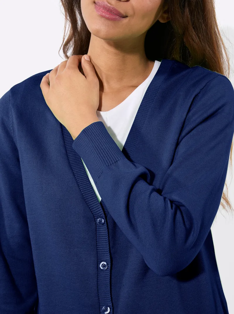 Witt Longstrickjacke, Royalblau, – Produktbild 2 von 2