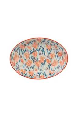 Tranquillo Seifenschale DOUCEUR FLORALE - blau – Produktbild 1 von 1