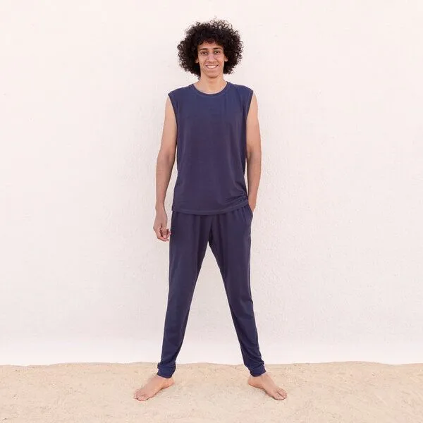 Jaya Jaya JOHNNY TENCEL - Herren - Lässige Hose, lässiger Schnitt, Tencel-Biobaumwoll-Mix, softer und atmungsakiv, garantiert entspannterTragekomfort, Nightblue/blau, – Produktbild 1 von 1