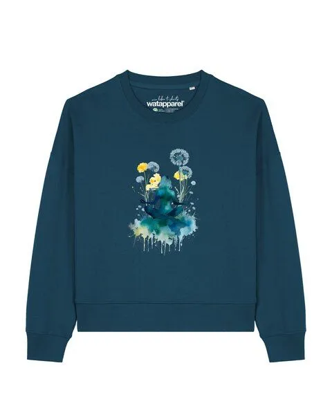 watapparel watapparel Sweatshirt Frauen Yoga & Meditation, Deep teal, – Produktbild 1 von 2
