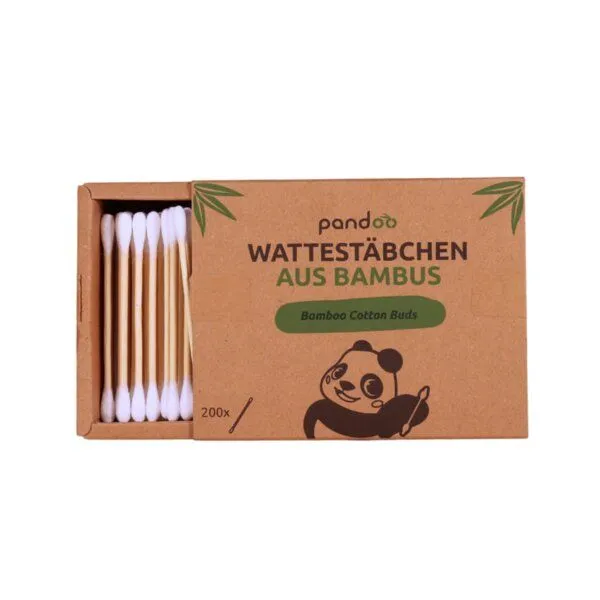 pandoo pandoo 4er Pack Bambus Wattestäbchen (800 Stück) – Produktbild 2 von 4