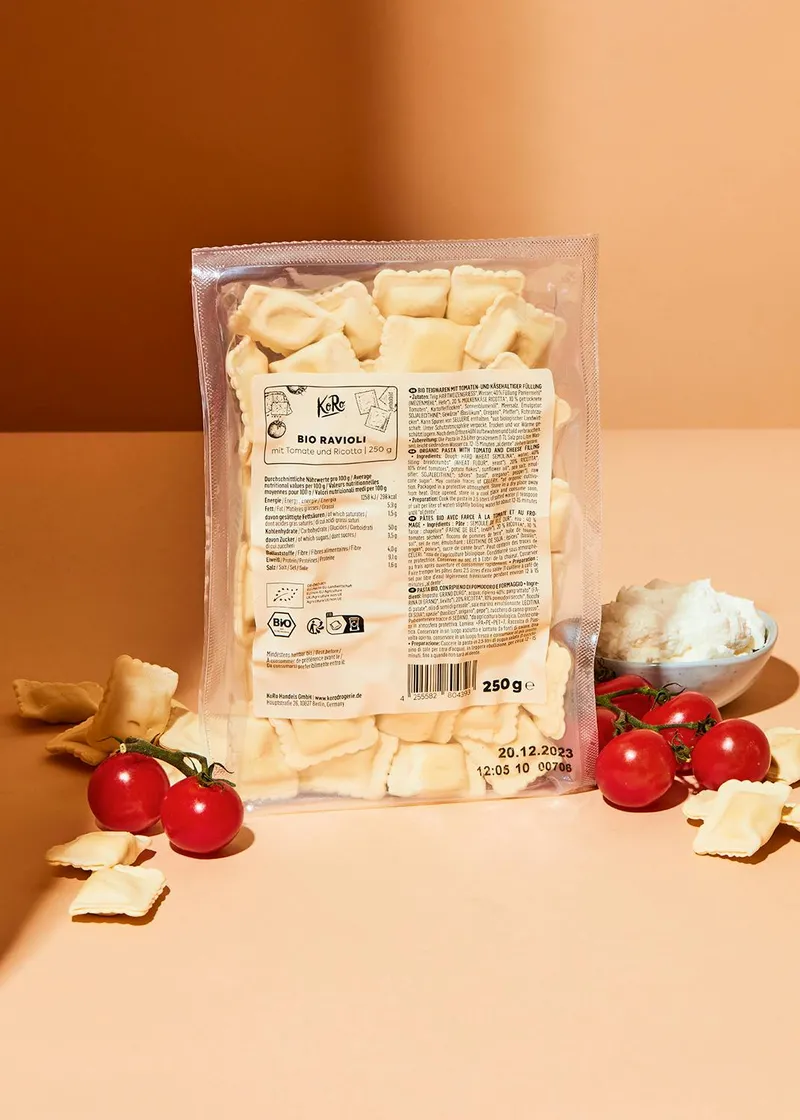 KoRo Bio Ravioli mit Tomate und Ricotta 250 g – Produktbild 2 von 5
