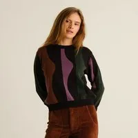 Dedicated DEDICATED Damen Strickpullover Arendal Wavy Stripe – Produktbild 1 von 1