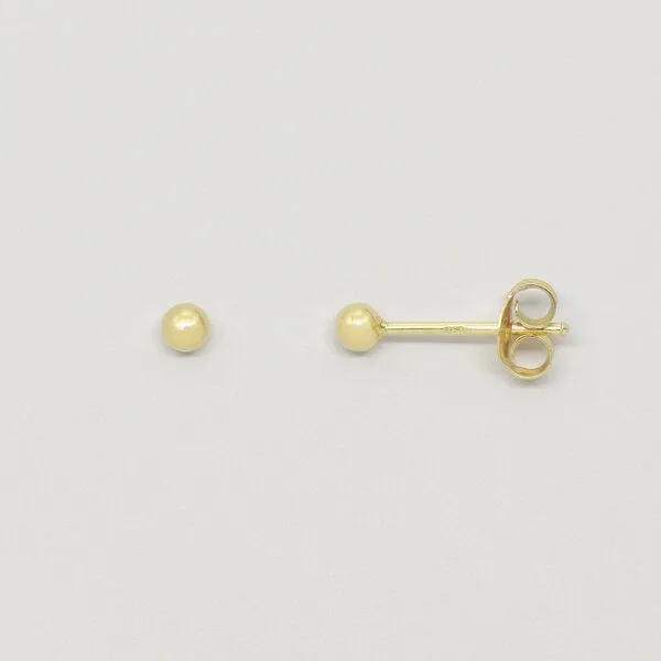fejn jewelry fejn jewelry Ohrstecker 'shiny ball', Gold, – Produktbild 1 von 3