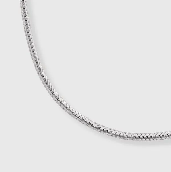 fejn jewelry fejn jewelry Kette big flat chain flache Schlangenkette, Silber, – Produktbild 3 von 3