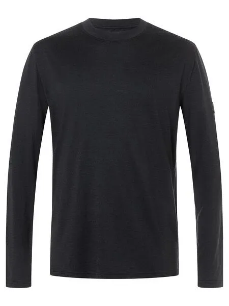 Super.Natural Super.Natural M Casual Rib Bio J LS für Herren, Jet black, – Produktbild 2 von 4