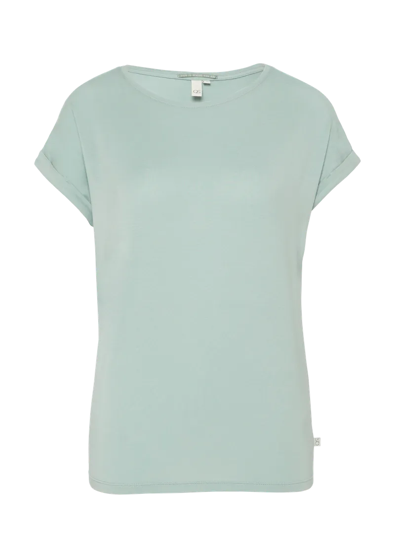 QS QS T-Shirt aus Lyocellmix, Türkis, – Produktbild 1 von 6