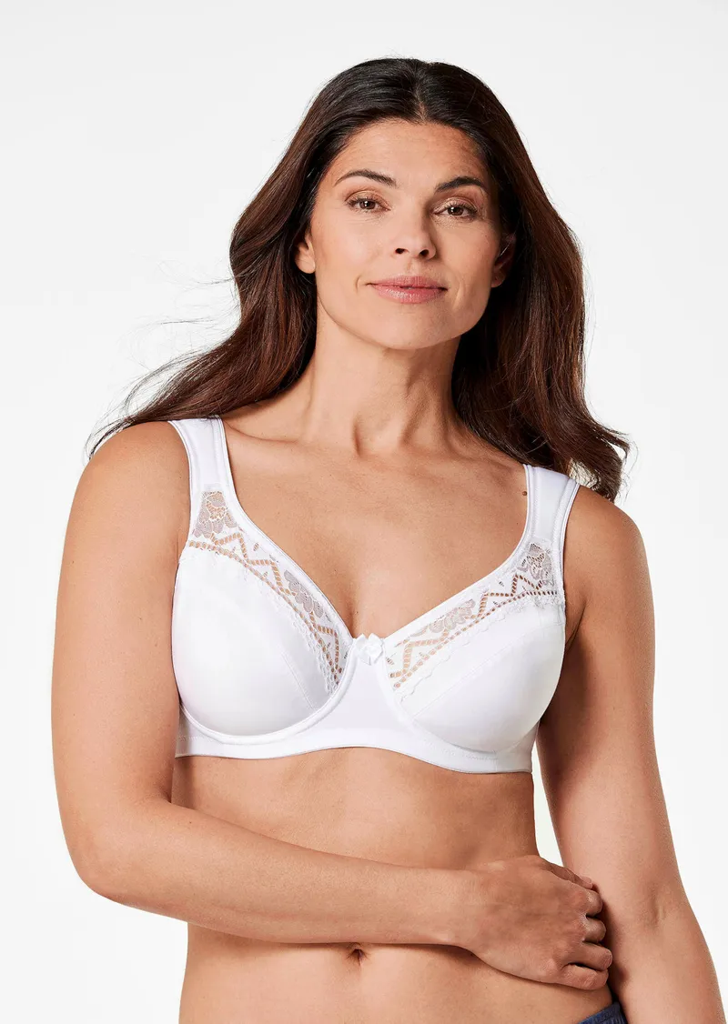 Miss Mary Nahtgeformter Bügel-BH mit Komfortträgern - weiß - Gr. 100 C von Goldner Fashion, Weiss, – Produktbild 2 von 3