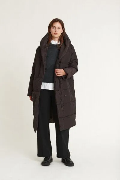 Basic Apparel Basic Apparel Wintermantel Tenna Shawl Collar Parka aus recyceltem Polyester, Braun (chocolate torte), – Produktbild 2 von 4