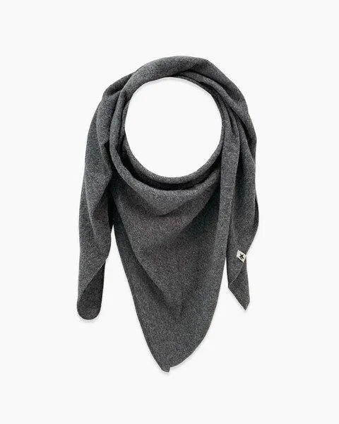 Esperando Esperando Maya Triangle Schal, Grau uni, – Produktbild 1 von 3
