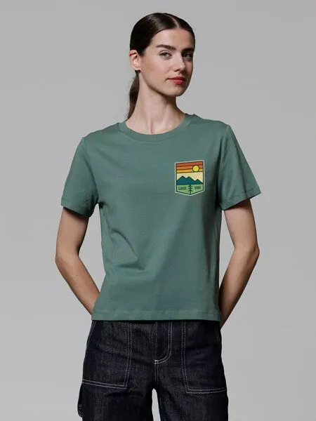 watapparel watapparel T-Shirt Frauen Good Vibe, Green bay, – Produktbild 2 von 3