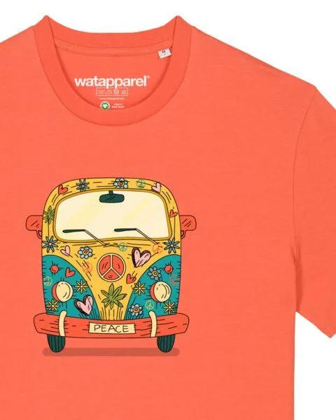 watapparel watapparel T-Shirt Unisex Hippies Bus, Fiesta, – Produktbild 3 von 4