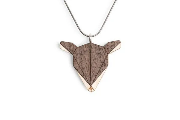 BeWooden BeWooden Halskette Reh | Kette mit Anhänger aus Holz, Doe, – Produktbild 1 von 4