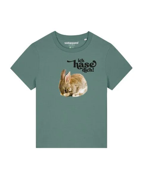 watapparel watapparel T-Shirt Frauen Ich hase dich!, Green bay, – Produktbild 1 von 3