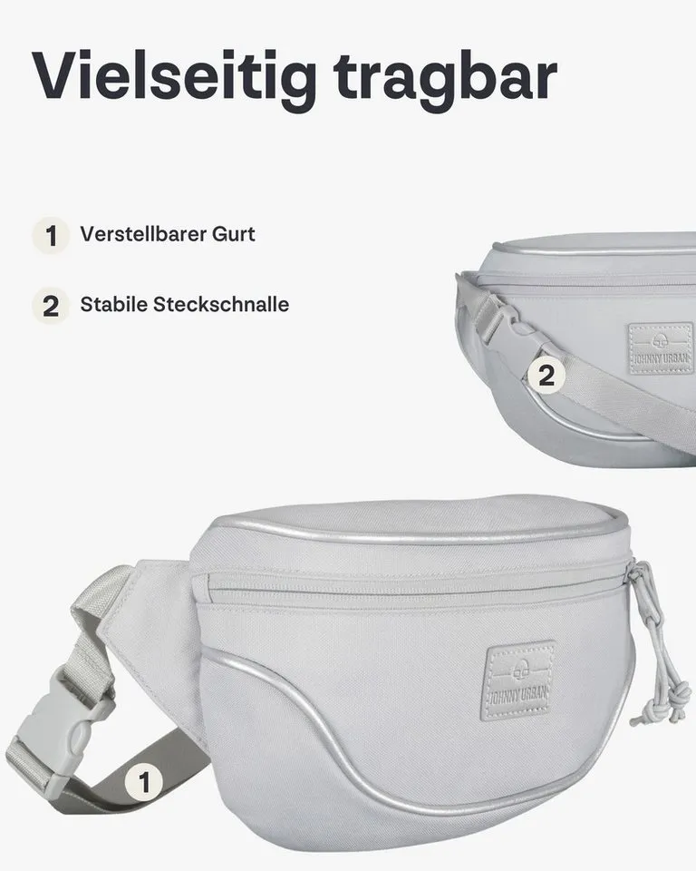 Johnny Urban Gürteltasche Ben Bauchtasche Damen Herren Wasserabweisend (1-tlg), Größenverstellbar, Wasserabweisend, Grau, – Produktbild 4 von 8