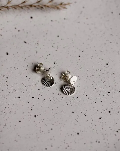lille mus lille mus Ohrstecker 'Sonnenplättchen' 925 Silber, Silber, – Produktbild 3 von 4