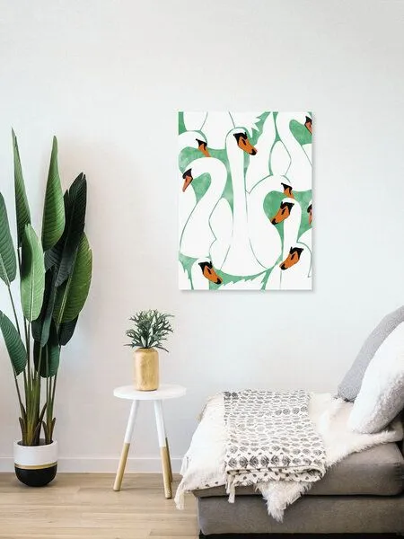 Photocircle Photocircle Poster / Leinwandbild - White Calm Was Born Into A Swan – Produktbild 4 von 4
