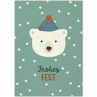 Tell Me Postkarte Eisbär Frohes Fest – Produktbild 1 von 1