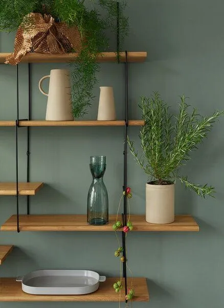 Hausen Hausen Wandregal Duo link shelf oak / black, Black, – Produktbild 3 von 3
