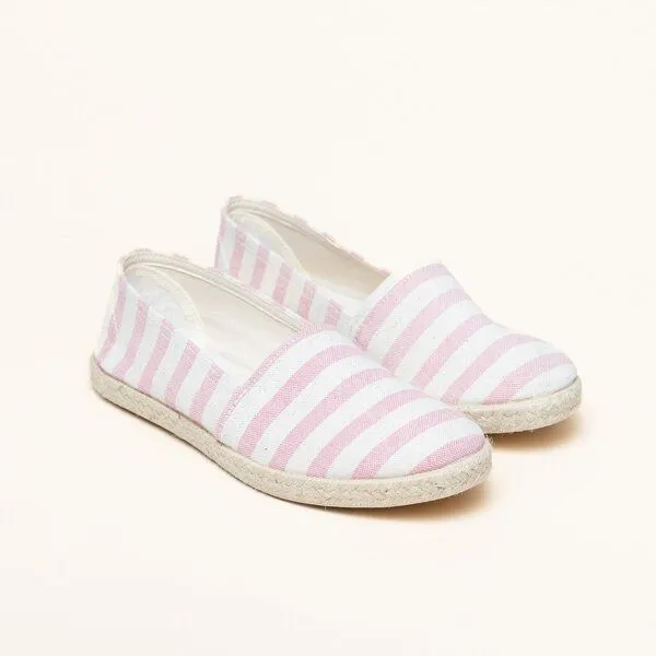 Gottstein Gottstein Camping Duo Linen-Espadrille aus zertifizierten Leinen für Damen - Sommerschuh mit Gummisohle, Rosa, – Produktbild 1 von 4