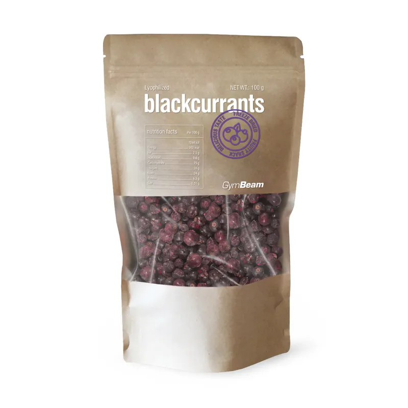 GymBeam Food GymBeam Gefriergetrocknete schwarze Johannisbeeren 100 g – Produktbild 1 von 1