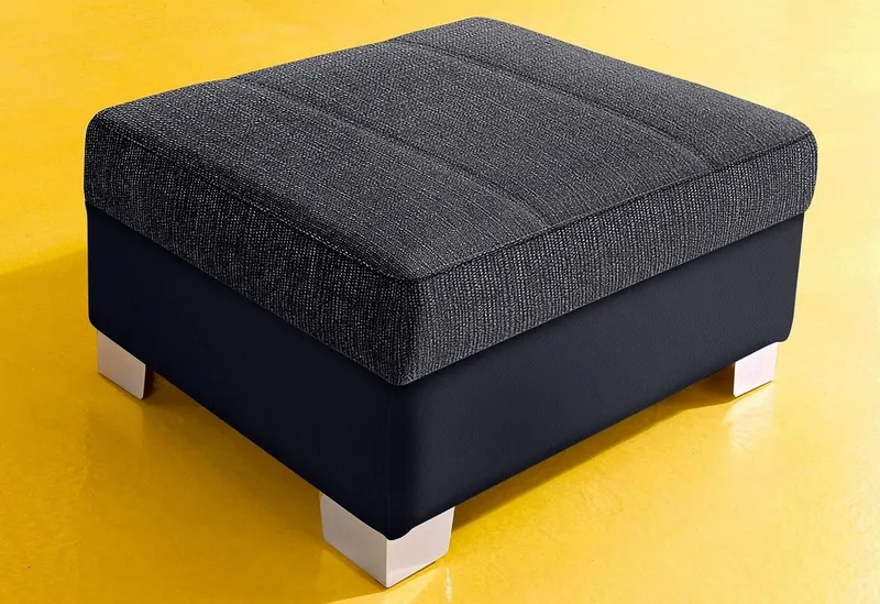 DOMO collection Hocker TURAH 85x61x40 cm, mit moderner Steppung, passend zur Serie, Schwarz, – Produktbild 1 von 4