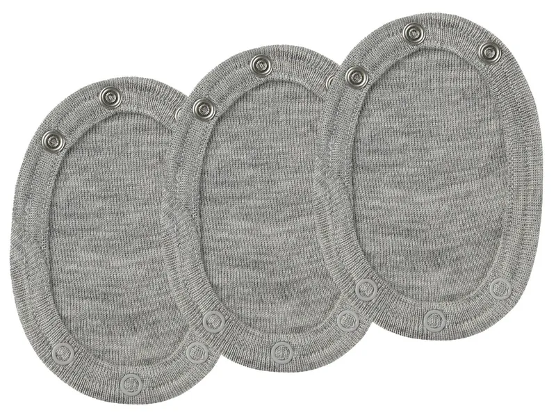 Engel natur Engel Natur Baby Bodyverlängerung Wolle Seide 3er Set melange-hellgrau Maße 11 x 8,5 cm, Grau, – Produktbild 1 von 1