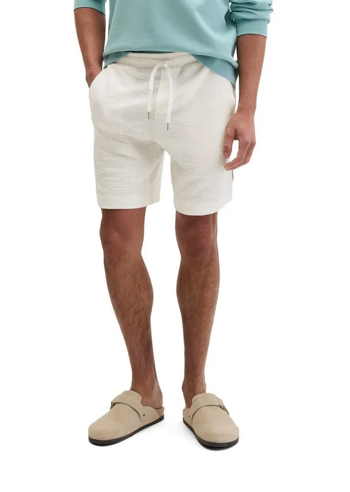 Marc O'Polo Marc O'Polo Shorts aus weichem Bouclé-Jersey, Weiß, – Produktbild 1 von 5