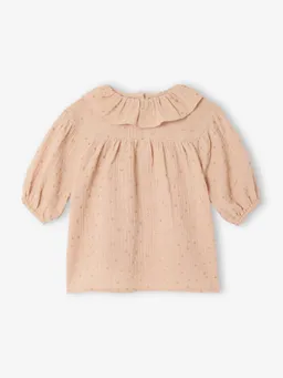 Vertbaudet Vertbaudet Baby Kleid aus Musselin mit Sternenmuster puder – Produktbild 1 von 1