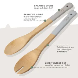 Fackelmann Fackelmann Salatbesteck Balance, Bambus, 2-teilig – Produktbild 1 von 1