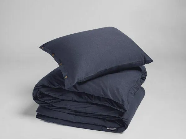 Yumeko Bettwäsche Jersey "Yumeko" aus Bio-Baumwolle, Indigo blue, – Produktbild 1 von 4
