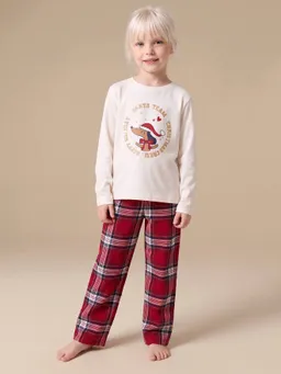 Vertbaudet Vertbaudet Mädchen Flanell-Schlafanzug TEAM SANTA Family Weihnachts-Capsule – Produktbild 1 von 1