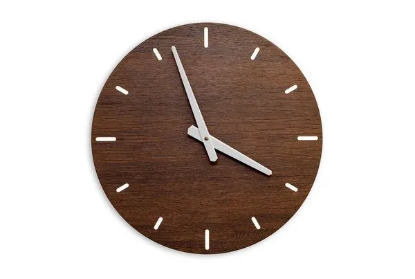 klotzaufklotz klotzaufklotz Wanduhr Furnier, Silber, – Produktbild 4 von 5